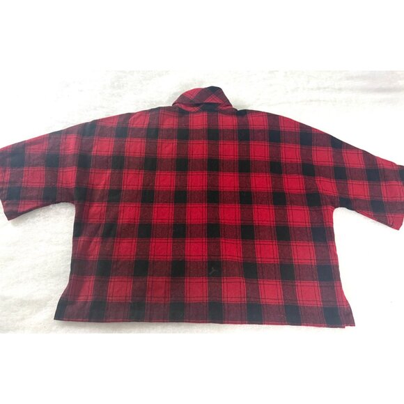 Coldwater Creek Womens Red & Black Preppy Plaid Button-Up Jacket With Pockets XL - Picture 7 of 9